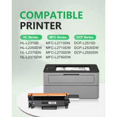 TN2420 Cartouche de Toner Compatible pour Brother TN2420 TN-2420 TN2410 TN-2410 pour MFC-L2710DW DCP-L2530DW HL-L2350DW DCP-L251