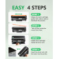 TN2420 Cartouche de Toner Compatible pour Brother TN2420 TN-2420 TN2410 TN-2410 pour MFC-L2710DW DCP-L2530DW HL-L2350DW DCP-L251