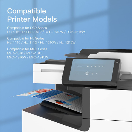 GPC Image Compatible pour Brother TN-1050 TN1050 Cartouche de Toner pour Brother DCP-1510 DCP-1512 DCP-1610W DCP-1612W HL-1110 H