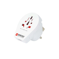 SKROSS - 1.500261 | World to UK USB - Adaptateur de Voyage - Monde vers Royaume-Uni (UK) avec USB Chargeur - Puissance :100V – 7