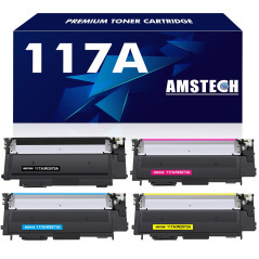 4-Pack Cartouche de 117A Toner Compatible pour HP Color Laser MFP 178nw 179fnw 150nw 150a 178nwg 179fwg 178 179 150 W2070A W2071