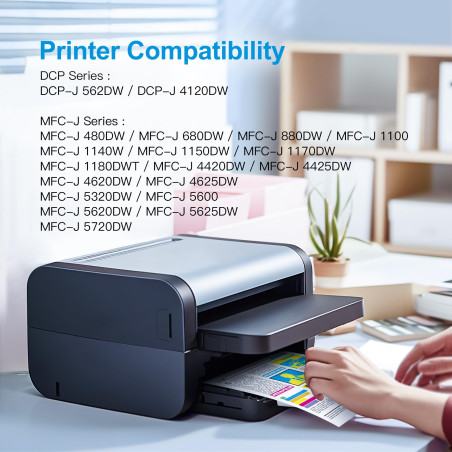 Uniwork Compatible Cartouches d'encre Remplacement pour Brother LC223 LC223XL pour MFC J5620DW J5320DW J4625DW J4420DW J4620DW J