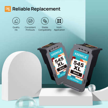KEENKLE PG 545 XL Cartouches d'encre Remplacement pour Canon 545 545XL pour Pixma TS3150 MG2450 MX495 TR4550 MG2950S MG2550 MG25