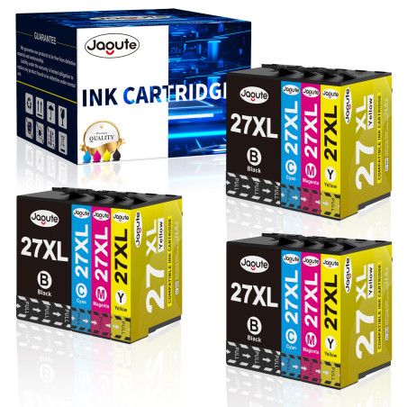 27XL Cartouches d'encre pour Epson 27 27 XL Cartouche d'encre Compatible avec Epson WF 3620 WF 7720 WF 3640 WF 7715 WF 7710 WF 7