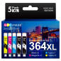 GPC Image 364XL Cartouches d'encre Compatibles pour HP 364 pour Photosmart 5520 5510 5520 5524 Deskjet 3520 Officejet 4622 4622 