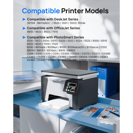 GPC Image 364XL Cartouches d'encre Compatibles pour HP 364 pour Photosmart 5520 5510 5520 5524 Deskjet 3520 Officejet 4622 4622