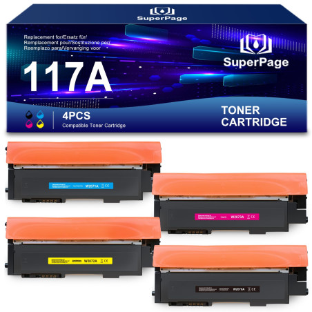 Superpage 117A Cartouche de Toner Compatible pour HP 117A pour Toner HP Color Laser MFP 178nw 178nwg 179fnw 179fwg 150a 150nw (N