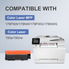 Superpage 117A Cartouche de Toner Compatible pour HP 117A pour Toner HP Color Laser MFP 178nw 178nwg 179fnw 179fwg 150a 150nw (N