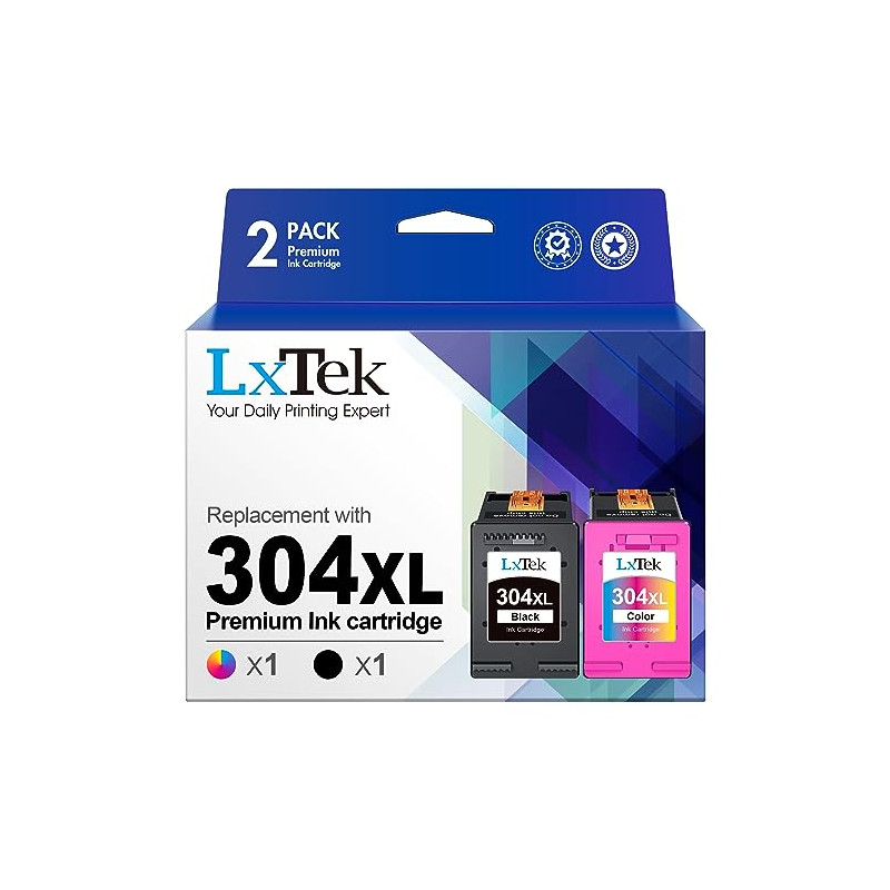 LxTek 304XL Cartouches d'encre Remplacement pour HP 304 304XL 304 XL pour Envy 5030 5032 5010 5020 Deskjet 3760 2620 2622 2630 2