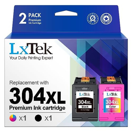 LxTek 304XL Cartouches d'encre Remplacement pour HP 304 304XL 304 XL pour Envy 5030 5032 5010 5020 Deskjet 3760 2620 2622 2630 2