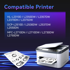 ZIPRINT TN2420 Compatible Toner Brother TN2420 TN-2420 TN2410 pour Toner Brother DCP-L2530DW HL-L2310D HL-L2375DW MFC-L2750DW DC