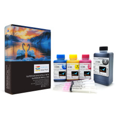 Office Channel24 Kit d’Encre de Recharge 550 ML Compatible HP 301 / 301XL – pour HP DeskJet 1010, 1510, 2620, 2622, OfficeJet 46