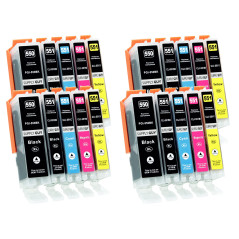 Supply Guy 20 Cartouches d'encre avec Puce Compatible avec Canon PGI-550 / CLI-551 pour Pixma IP7200 IP7250 IX6850 MG5450 MG5500