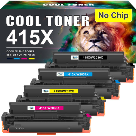 Cool Toner Cartouche de Toner Compatible pour HP 415X 415A 415 W2030X Color Laserjet Pro MFP M479fdw M479dw M479 M454dw M454dn M