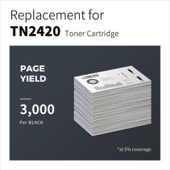 LEMERO Compatible pour Toner Brother TN2420 TN-2420 TN2410 TN-2410 pour Brother DCP-L2530DW MFC L2710DW DCP-L2510D HL-L2375DW HL