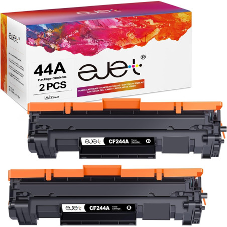 ejet Compatible Cartouche de Toner Remplacement pour HP 44A CF244A pour LaserJet Pro M15w M15a MFP M28w MFP M28a (Noir, 2-Pack)