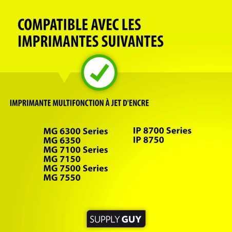 Supply Guy 5 Cartouches d'encre avec Puce Compatible avec Canon CLI-551 (Gris) pour Canon Pixma IP8700 IP8750 MG6300 MG6350 MG71