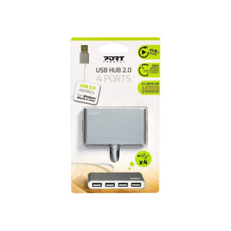 Port Connect hub USB-a 4 Ports 2.0-480 MB/s