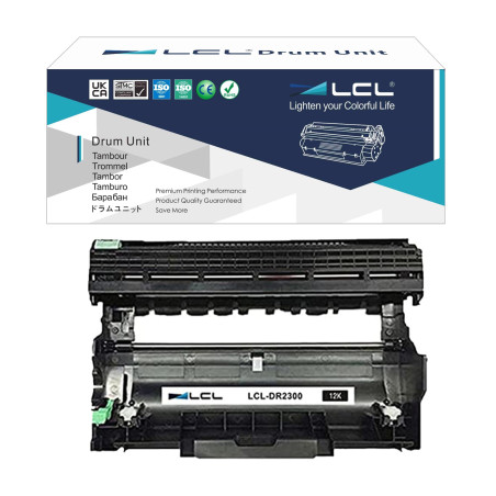 LCL Tambour Compatible DR2300 DR-2300 12000Pages (1 Noir) Remplacement pour Brother HL-L2340DW HL-L2320D DCP-L2540DW MFC-L2720DW