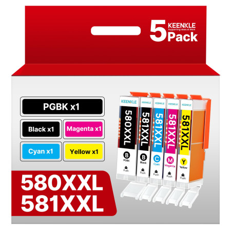 PGI-580XXL CLI-581XXL Cartouches d'encre Remplacement pour Cartouche Canon 580 581 Multipack pour Pixma TS8350 TS8250 TS6150 TS6