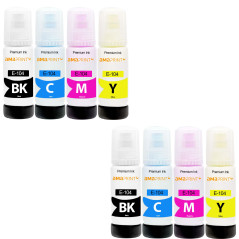 Amaprint Encre compatibles avec Epson 104 pour EcoTank ET-4800 ET-2871 ET-2870 ET-2862 ET-2861 ET-2811 (8 Bouteilles d'encre de