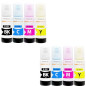 Amaprint Encre compatibles avec Epson 104 pour EcoTank ET-4800 ET-2871 ET-2870 ET-2862 ET-2861 ET-2811 (8 Bouteilles d'encre de 