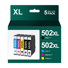 HALLOLUX 502 XL Cartouches d'encre Compatible pour Epson 502 502XL pour XP-5100 XP-5105 XP-5150 XP-5155 WF-2860DWF WF-2865DWF WF