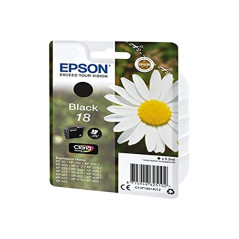 Epson 18 Pâquerette Noir, Cartouche d'encre d'origine, XP-30 XP-102 XP-202 XP-205 XP-212 XP-215 XP-225 XP-302 XP-305 XP-312 XP-3