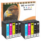D&C 10x Cartouches d'encre compatibles pour Epson T0711 T0712 T0713 T0714 pour Epson Office B40W BX-300F BX-310FN BX-510 W BX-60 D&C 10x Cartouches d'encre compatibles pour Epson T0711 T0712 T0713 T0714 pour Epson Office B40W BX-300F BX-310FN BX-510 W BX-60