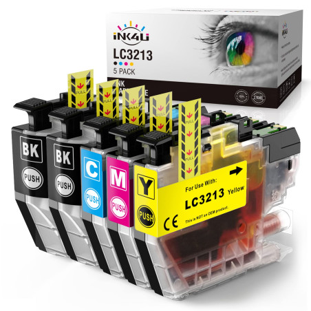 INK4U LC3213 LC3211 Cartouches d'encre Remplacement pour Brother LC3213 LC-3213 LC3211 pour Brother DCP-J572DW MFC-J491DW MFC-J8