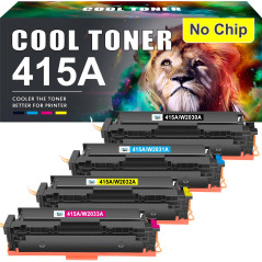 Cool Toner Compatible pour HP 415A 415X Toner Color LaserJet Pro MFP M479fdw M479fnw M479fdn M479dw M454dn M454dw M479 W2030A W2