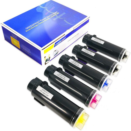 5 Paquets Cartouches de Toner Compatibles 6510 6515 ( 2BK + C M Y ) VICTORSTAR Très Grande Capacité 5500 & 4300 pages Pour Xerox