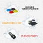 5 Paquets Cartouches de Toner Compatibles 6510 6515 ( 2BK + C M Y ) VICTORSTAR Très Grande Capacité 5500 & 4300 pages Pour Xerox