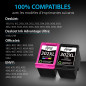 Smart Ink Remanufacturées Cartouches d'encre Remplacement pour HP 302 302XL 2 Pack Combo (Noir Tri-Colore) pour Deskjet 1110 111