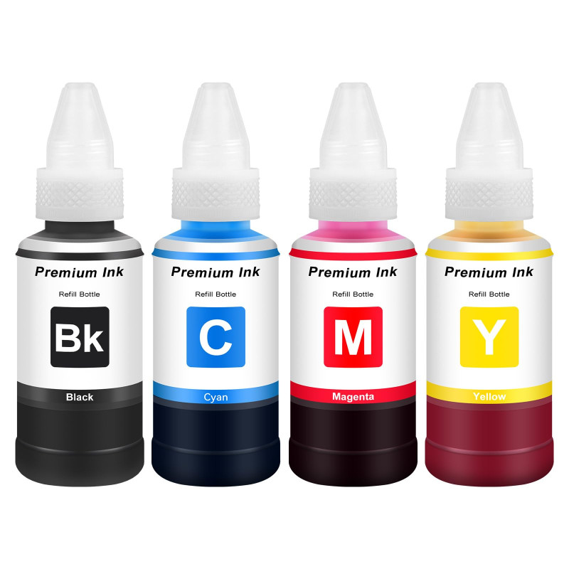 Compatible avec EPT664 Cartouche Encre pour EPT664 EPT6641 Bouteille d' Encre Couleurs 70mL Recharge pour Imprimante ET-2650 ET- Compatible avec EPT664 Cartouche Encre pour EPT664 EPT6641 Bouteille d' Encre Couleurs 70mL Recharge pour Imprimante ET-2650 ET-