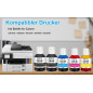 Molabel Bouteilles d’Encre compatibles GI-56 (2 Noires,1 Cyan, 1 Magenta,1 Jaune) pour Canon MAXIFY GX7050, GX6050, GX5050, GX40