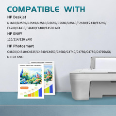 ZIPRINT 300 XL Cartouches d'encre Compatible avec HP 300XL 300 XL pour HP Photosmart C4780 C4680 Deskjet F4580 F2480 F2420 F4224