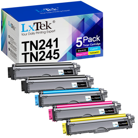 LxTek TN241 Compatible Toner Remplacement pour Brother TN241 TN245 pour MFC-9330CDW DCP-9020CDW MFC-9332CDN DCP-9015CDW MFC-9340