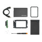 Transcend StoreJet SJ25CK3 Kit boîtier 2,5" SATA III SSD/HDD USB 3.1 Gen 1 - TS0GSJ25CK3 Transcend StoreJet SJ25CK3 Kit boîtier 2,5" SATA III SSD/HDD USB 3.1 Gen 1 - TS0GSJ25CK3