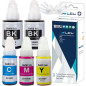 LCL GI490 GI590 Encre Compatible pour Canon 590 GI-590 GI-490 Bouteille d'encre Multipack Compatible avec Canon PIXMA G1000 G140