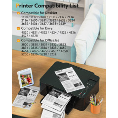 KEENKLE 302 XL 302XL Cartouches d'encre Remplacement pour Cartouche HP 302 XL pour HP 302 XL Noir pour Officejet 3830 3831 3832