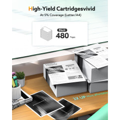 KEENKLE 302 XL 302XL Cartouches d'encre Remplacement pour Cartouche HP 302 XL pour HP 302 XL Noir pour Officejet 3830 3831 3832 