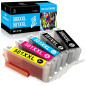 LeciRoba Cartouches d'encre 580XXL 581XXL pour Canon 580 581 580xxl 581xxl pour Canon PGI-580 XXL CLI-581 XXL TR7500 TR8500 TS61