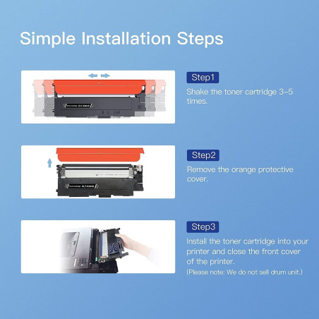 GPC Image Compatible Cartouche de Toner Remplacement pour Samsung CLT-P404C CLT-404S pour Xpress SL C480W C430W C483W C480FW C48