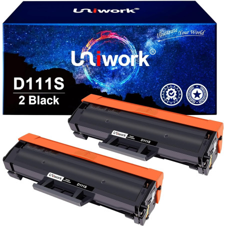 Uniwork Compatible Cartouche de Toner Remplacement pour Samsung MLT-D111S D111S MLT-D111L D111L pour Samsung Xpress M2070W M2070