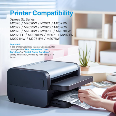 Uniwork Compatible Cartouche de Toner Remplacement pour Samsung MLT-D111S D111S MLT-D111L D111L pour Samsung Xpress M2070W M2070