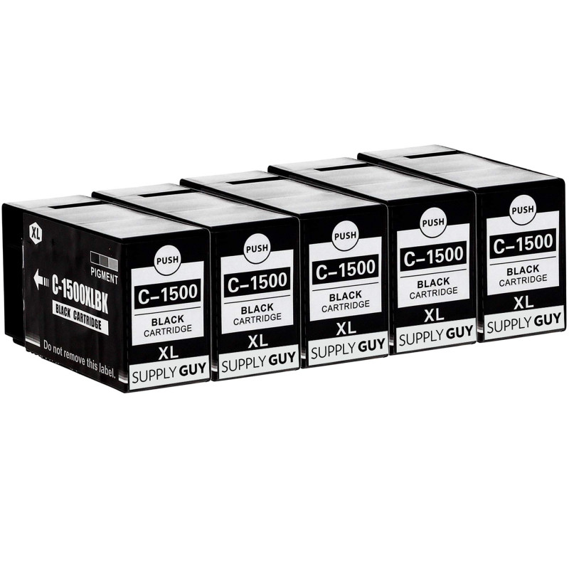 Supply Guy 5 Cartouches d'encre Compatible avec Canon PGI-1500XL Noir pour Canon Maxify MB2000 MB2050 MB2100 MB2150 MB2155 MB230
