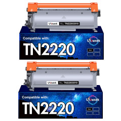 Uniwork Compatible Cartouche de Toner Remplacement pour Brother TN2220 TN2010 pour MFC-7360N HL-2130 HL-2240 MFC-7460DN DCP-7055