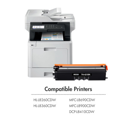 4 Pack TN421 TN423 TN421BK Cartouche de Toner pour Brother MFC-L8690CDW MFC L8690CDW HL-L8260CDW DCP-L8410CDW HL-L8360CDW MFC-L8