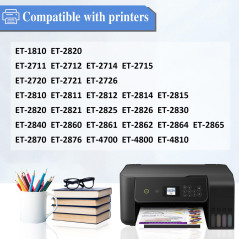 SHUOLEI 104 Encre Compatible avec Epson 104 Bouteille d'encre Multipack pour ET-1810 ET-2726 ET-2810 ET-2811 ET-2812 ET-2814 ET-